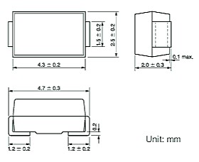 Surface Mount Type Dimension